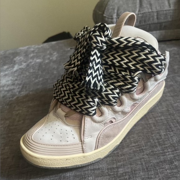 Stylish Beige and Black Sneakers